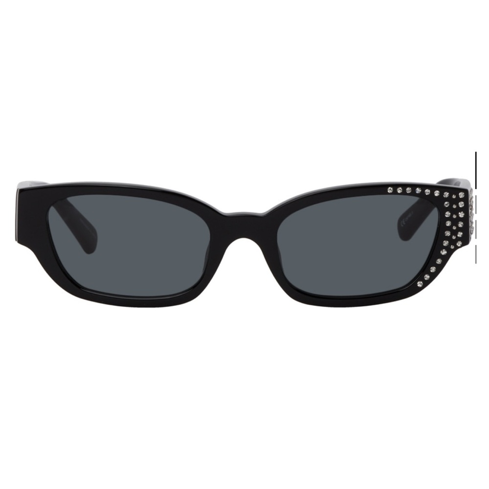 Magda Butrym Black Linda Farrow Edition Crystal Sunglasses